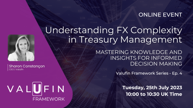 Online event banner for Valufin’s FX Complexity Webinar focused on cross-border treasury complexity