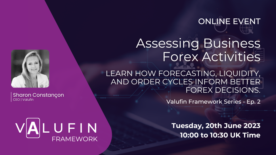 Forex Business Insight webinar assessing business forex activities, forecasting, liquidity, and order cycles within the Valufin Framework